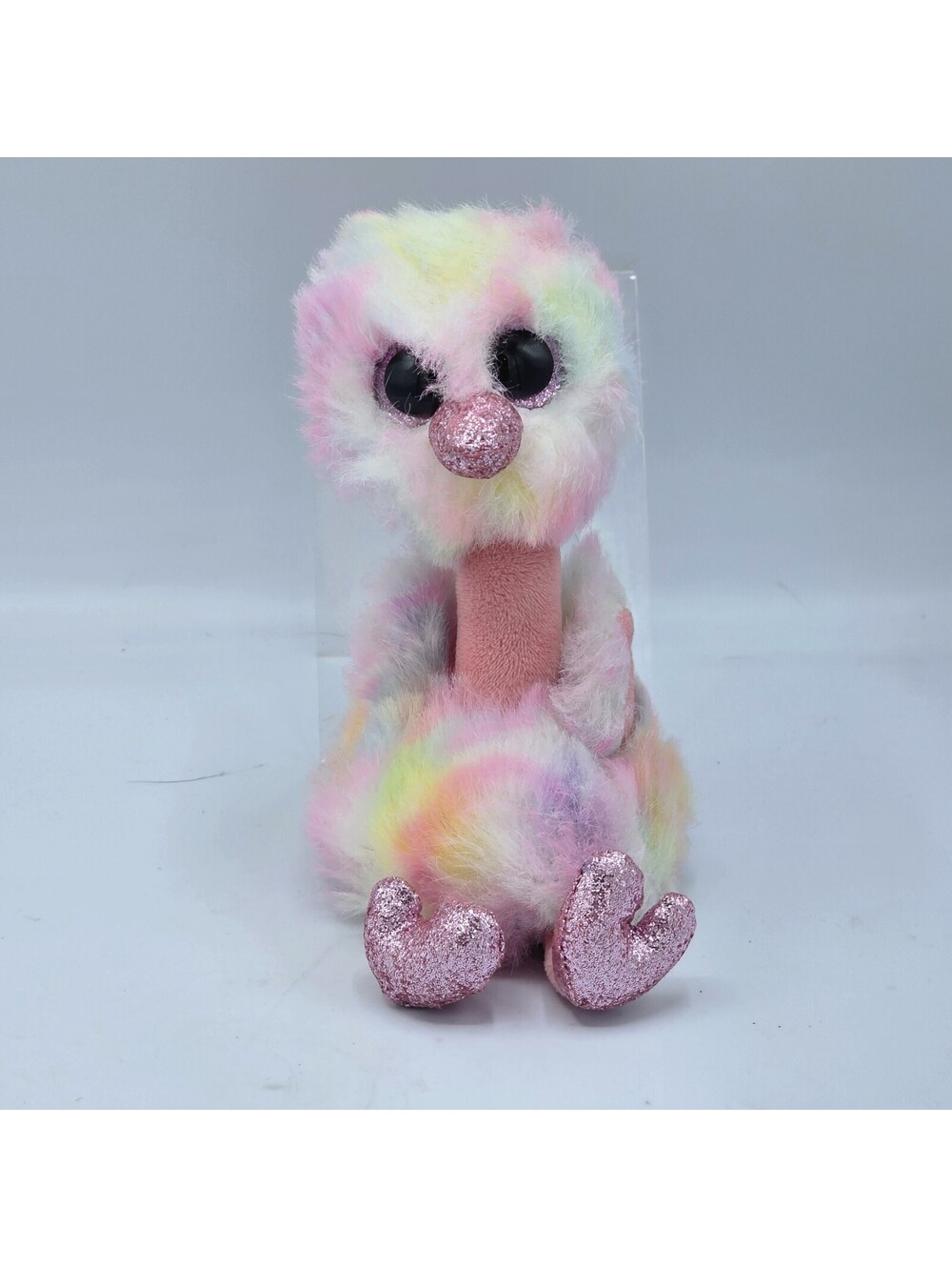 TY Beanie Boos Pastel Rainbow Ostrich AVERY Plush Stuffed Animal Toy 2019